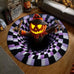 3D Halloween Rug, Skeleton Vortex Quilted Round Rugs