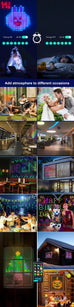 2026 Christmas Decorations Lights Outdoor LED Curtain Fairy Lamp App Control DIY Pattern Waterproof for Wedding Party Home Xmas