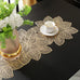 1PCS Gilding Placemat PVC Dining Table Cushion Zijinhua Hollow Scarf Table Runner Cross-Border Light Luxury High Temperature