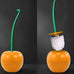1pc Red Toilet Brush Creative Lovely Cherry Shape Lavatory Toilet Brush Holder Set Toilet Holder Bathroom Accessories