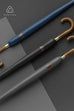 New Wooden Long Handle Luxury Umbrella Men Women, Outdoor 8 Bones Big Golf Rain Umbrella Windproof Strong, 120cm Diameter