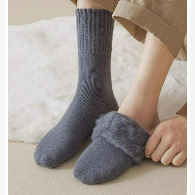 Men's Fleece-Lined Thermal Socks – Cashmere-Feel Winter Boot Socks for Cold Weather