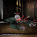 Electric Halloween Crawling Ghost Bald Head Voice-activated Climbing Zombie Figure Realistic Folding Escape Room Climbing Ghost