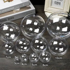 100Set Big16cm Acrylic Transparent Balls Clear Plastic for Wedding Candy Box Favors Gift Bag New Year Christmas Tree Wed Decor