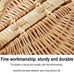 Handmade Wicker Picnic Basket With Handle Picnic Hamper Multi-Purpose Willow Woven Storage Box Outdoor Camping Fruit Basket