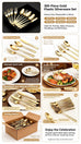 300-Piece Gold Plastic Silverware Set - Heavy Duty Disposable Cutlery, Includes 100 Forks, 100 Spoons & 100 Knives, Ideal for Parties, Baby Showers, Weddings, and Birthdays