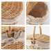 Handmade Wicker Picnic Basket With Handle Picnic Hamper Multi-Purpose Willow Woven Storage Box Outdoor Camping Fruit Basket