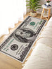 1pc Interesting Portrait & Dollar Bill Pattern Rug