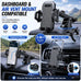 2-in-1 Universal Car Phone Mount for phone 4-6.5 inches