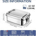304 Stainless Steel 1200/2400ml Lunch Box Bento Box Metal Food Storage Container with Locking Clasp Suitable for Work and School