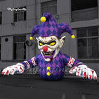 6m Giant Inflatable Scary Jester Horror Clown Air Blow Up Bloody Halloween Zombie for Haunted House Party Bar Decor
