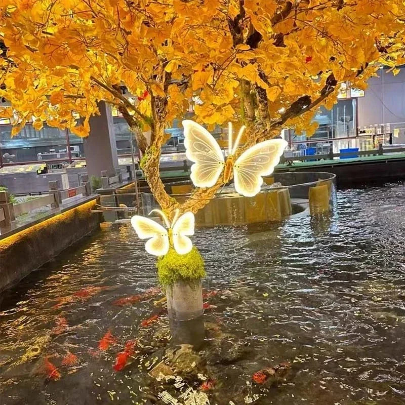 Automatic Opening LED Butterflies for Wedding Decor, Romantic Magical Light Up Wings for Party Christmas Festival Decoration