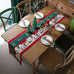Christmas Snowflake Decoration Table Runner Jacquard Dining Cloth New Year Gift Winter Home Rustic Decor Bed Tail Flag Cover