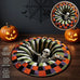 3D Halloween Rug, Skeleton Vortex Quilted Round Rugs