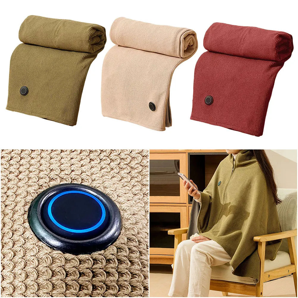 PlushWarm Wearable USB Electric Heated Blanket