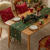 Christmas Snowflake Decoration Table Runner Jacquard Dining Cloth New Year Gift Winter Home Rustic Decor Bed Tail Flag Cover
