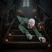 Electric Halloween Crawling Ghost Bald Head Voice-activated Climbing Zombie Figure Realistic Folding Escape Room Climbing Ghost