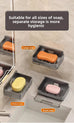 Wall Mounted Soap Drain Box No Punching Household Bathroom Soap Holder Simple With Hook, No Water Accumulation Soap Box