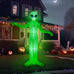 Decoración inflable de Halloween de 9 pies de altura, alienígena inflable para exteriores con luces LED integradas para decoraciones de jardín, patio y césped de Halloween