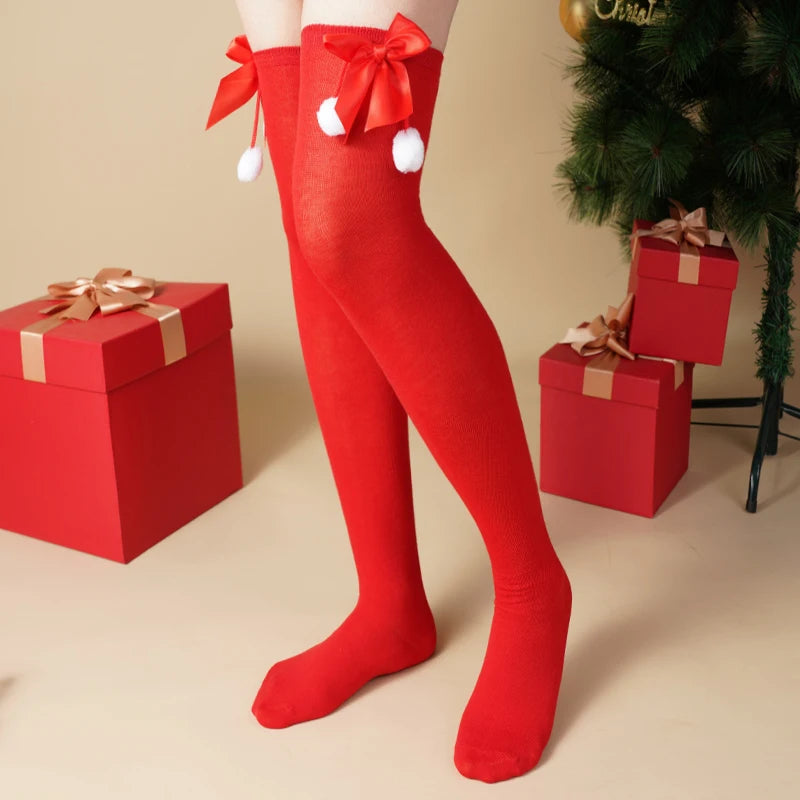CandyCane Legs Women's Striped Thigh High Socks