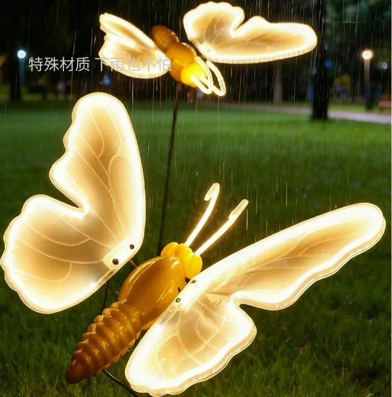 Automatic Opening LED Butterflies for Wedding Decor, Romantic Magical Light Up Wings for Party Christmas Festival Decoration