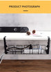 Under Table Storage Rack Metal Cable Management Tray Home Office Desk Wire Organizer No Punching Kitchen Storage Accessories