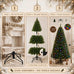 GAOMON 7.5 FT PE PVC Artificial Christmas Tree, Full Green Mixed Branches