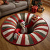 3D Halloween Rug, Skeleton Vortex Quilted Round Rugs