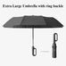 Ring Buckle Design Automatic Folding Umbrella for Men Extra Large Reinforced Wind & Rain-resistant Sunshade UV Umbrellas