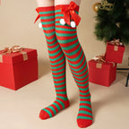 CandyCane Legs Women's Striped Thigh High Socks