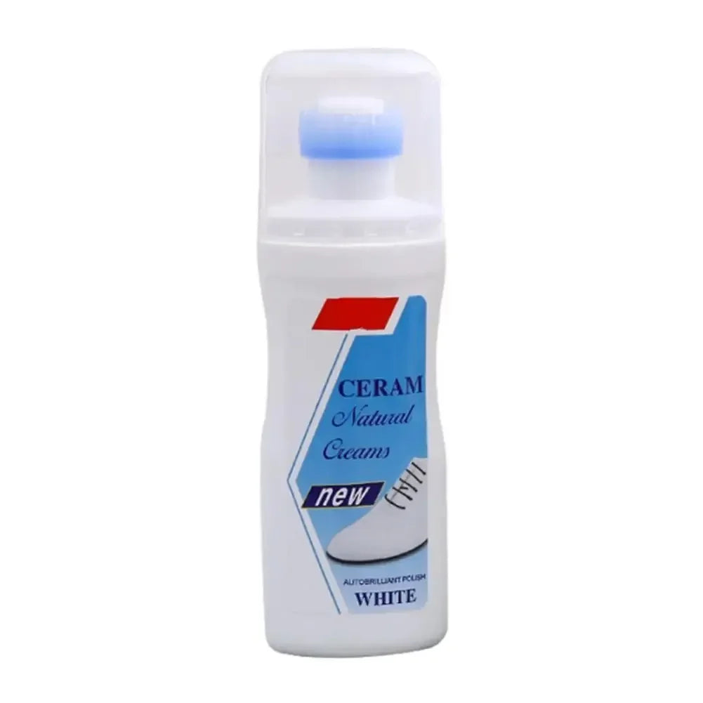 100ml White Shoes Stain Remover Whitening Cream-All-Purpose Cleaning Gel with Brush for Sneakers Leather Shoes without water rin