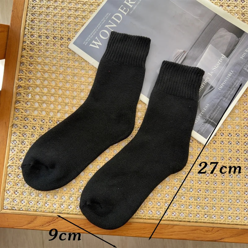 Men's Fleece-Lined Thermal Socks – Cashmere-Feel Winter Boot Socks for Cold Weather