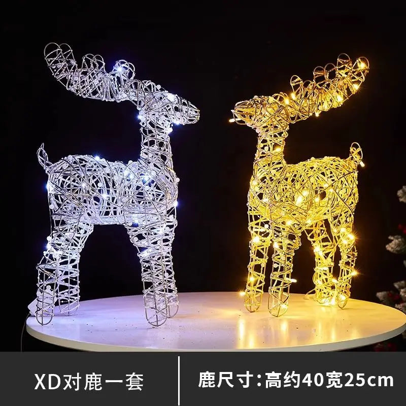 JarBell Christmas luminous wrought iron deer