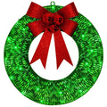 Metal Christmas Wreath Artificial Door Wreath Clear LED Lights Large Christmas Wreath with Warm Lights Christmas Wreath