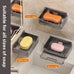 Wall Mounted Soap Drain Box No Punching Household Bathroom Soap Holder Simple With Hook, No Water Accumulation Soap Box