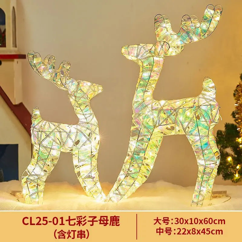 JarBell Christmas luminous wrought iron deer