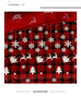 3-Piece Christmas-Themed Duvet Cover Set - Soft, Breathable, and Hypoallergenic Fabric - Checkered Elk Snowflake Print Design, P