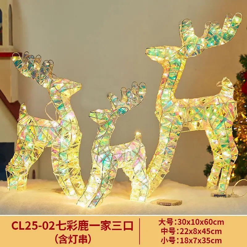 JarBell Christmas luminous wrought iron deer