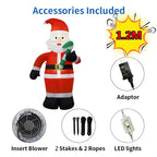 5FT 1.5M Christmas Inflatables Lifting Santa Claus with Cover Up and Down Outdoor Blow Up Xmas Decoration 2026 Party Yard Decor