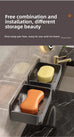 Wall Mounted Soap Drain Box No Punching Household Bathroom Soap Holder Simple With Hook, No Water Accumulation Soap Box