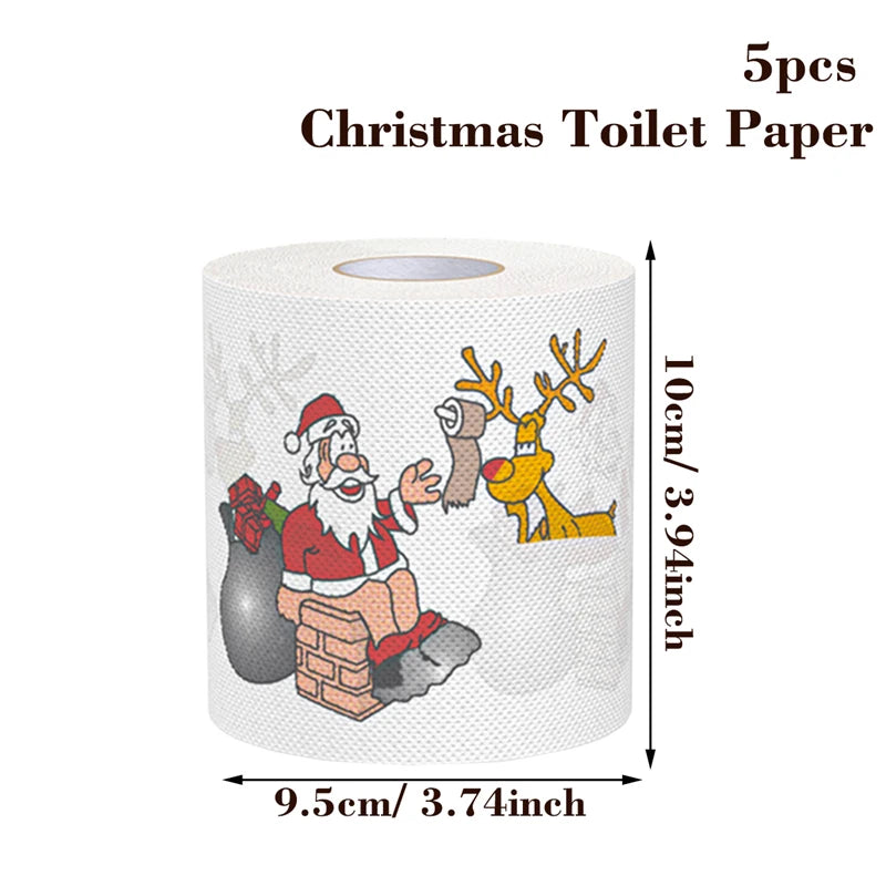 Merry Carousel Co. Toilet Roll Paper Merry Christmas