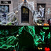 Halloween Glow in The Dark Spider Web, Halloween Decorations, Stretch Fake Spider Webs for Outdoor Indoor Courtyard Creepy Decor
