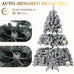 6FT/7.5FT Flocked Artificial Christmas Tree with Snowy Warm White LED Lights Hinged Divisions & Metal Stand  Soft Snow Fraser Fir Holiday Decor for Home & Office