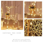 Christmas luminous wrought iron deer window decoration Christmas deer pull car with light gift box Christmas desktop bright
