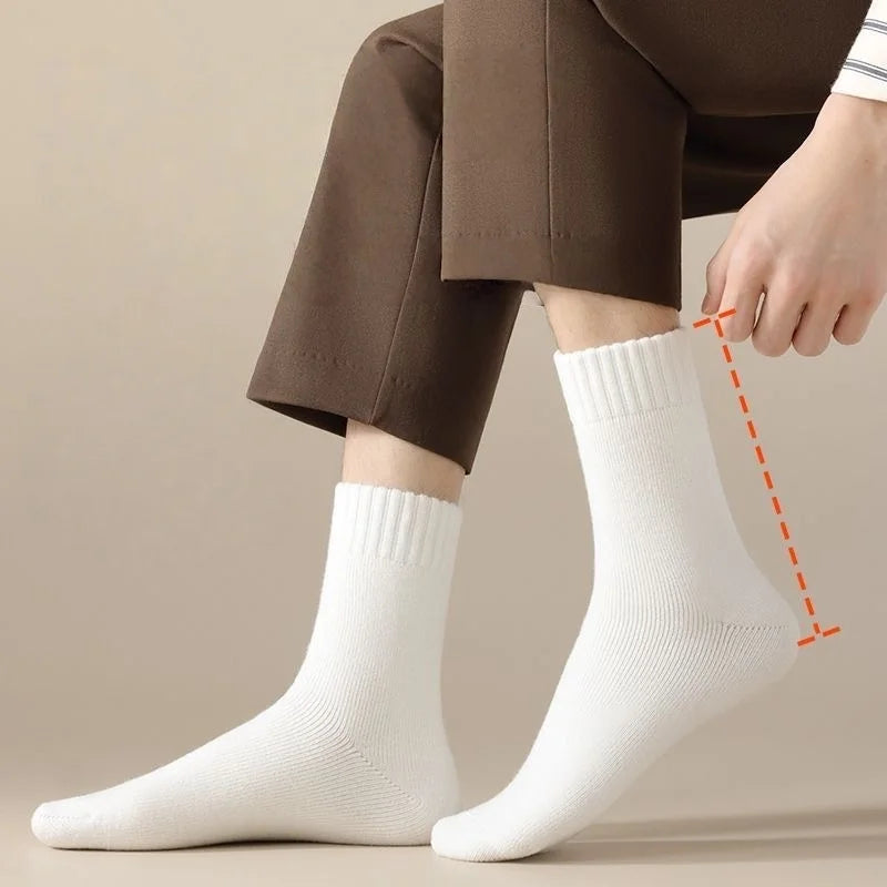 Men's Fleece-Lined Thermal Socks – Cashmere-Feel Winter Boot Socks for Cold Weather