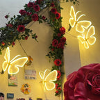 Automatic Opening LED Butterflies for Wedding Decor, Romantic Magical Light Up Wings for Party Christmas Festival Decoration