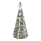 New 210cm/7ft Foldable Pre-Decorated Christmas Tree Pop-Up Festive Decoration Home Decor Portable Christmas Tree