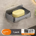 Wall Mounted Soap Drain Box No Punching Household Bathroom Soap Holder Simple With Hook, No Water Accumulation Soap Box