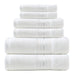 Luxury 6 Piece Towel Set, 2 Bath Towels 2 Hand Towel 2 Washcloths, 600 GSM 100% Cotton Turkish Towels for Bathroom, White Towel Sets