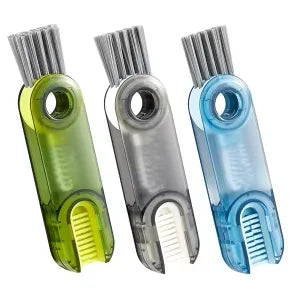 3/6PC Multifunctional 3 In 1 Cup Cleaning Brushes Rotatable Cup Mouth Brush Bottle Cap Brush Household Groove Gap Cleaning Brush